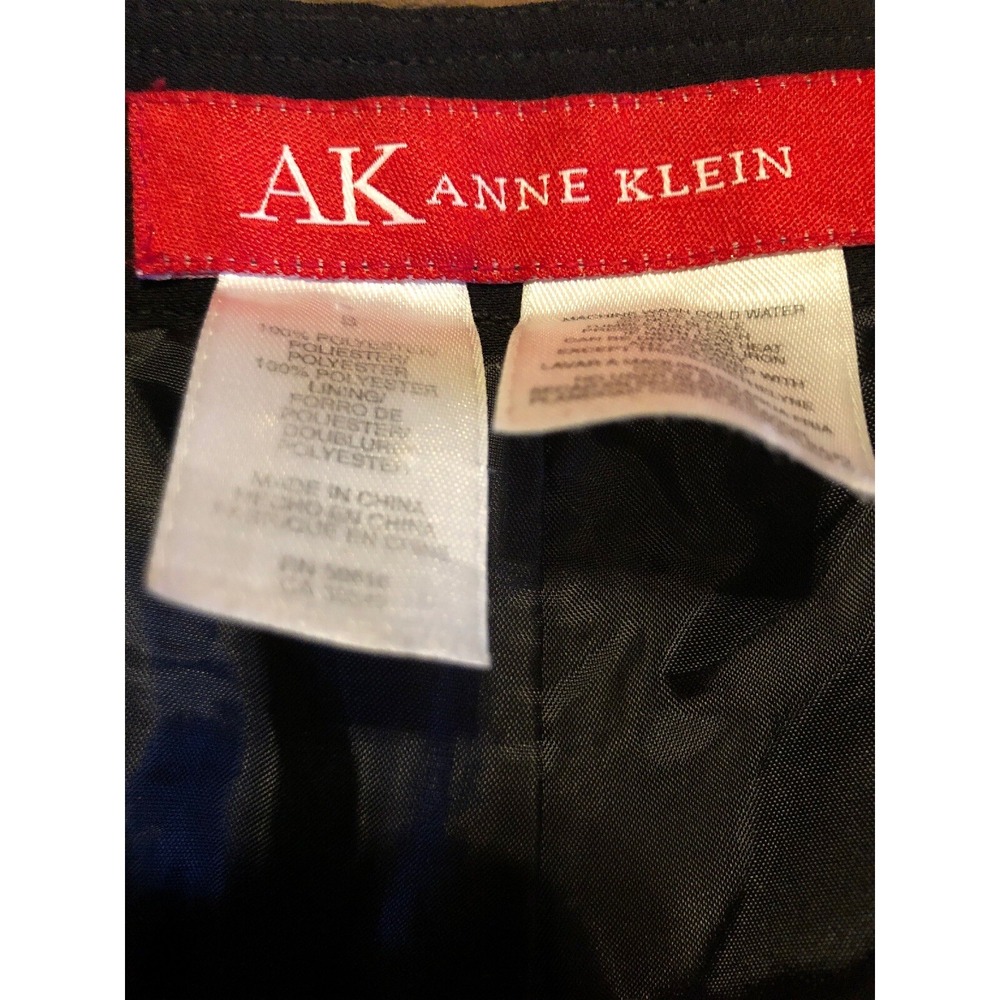 Womens Ann Klein Black Business Dress Pants W Side Buttons Lined Size 8 Polyeste - Picture 6 of 8